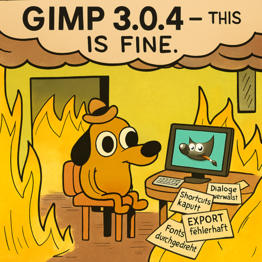 Wenn Software-Updates mehr kaputt machen als sie reparieren: Ein persönlicher Erfahrungsbericht mit GIMP 3.0.4