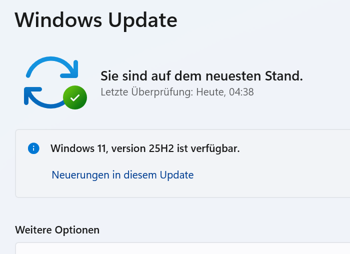 Windows 11 Version 25H2 Update…